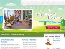 Tablet Screenshot of cradlehallnursery.com